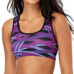 Puma purple & blue sports bra